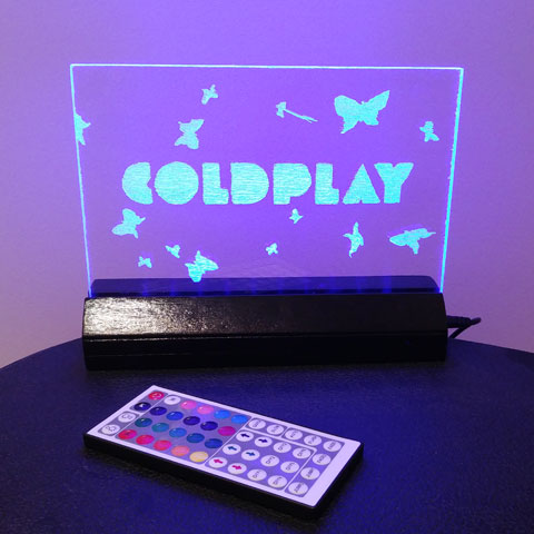 Glowing LED Coldplay Sign