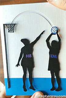 Slide the handle to move the netball into the hoop!